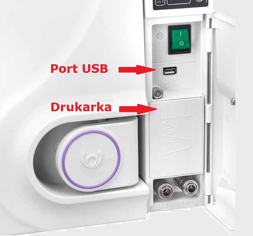 Autoklaw z drukarką i portem USB